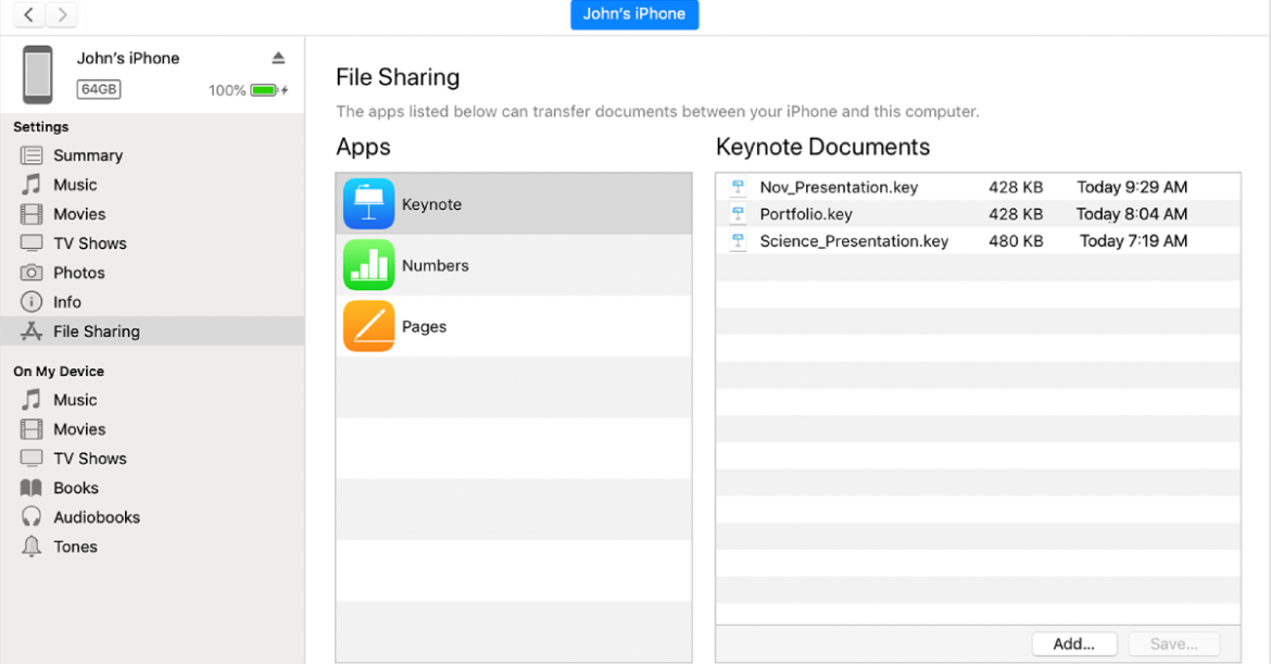 IPHONE FILE SHARING